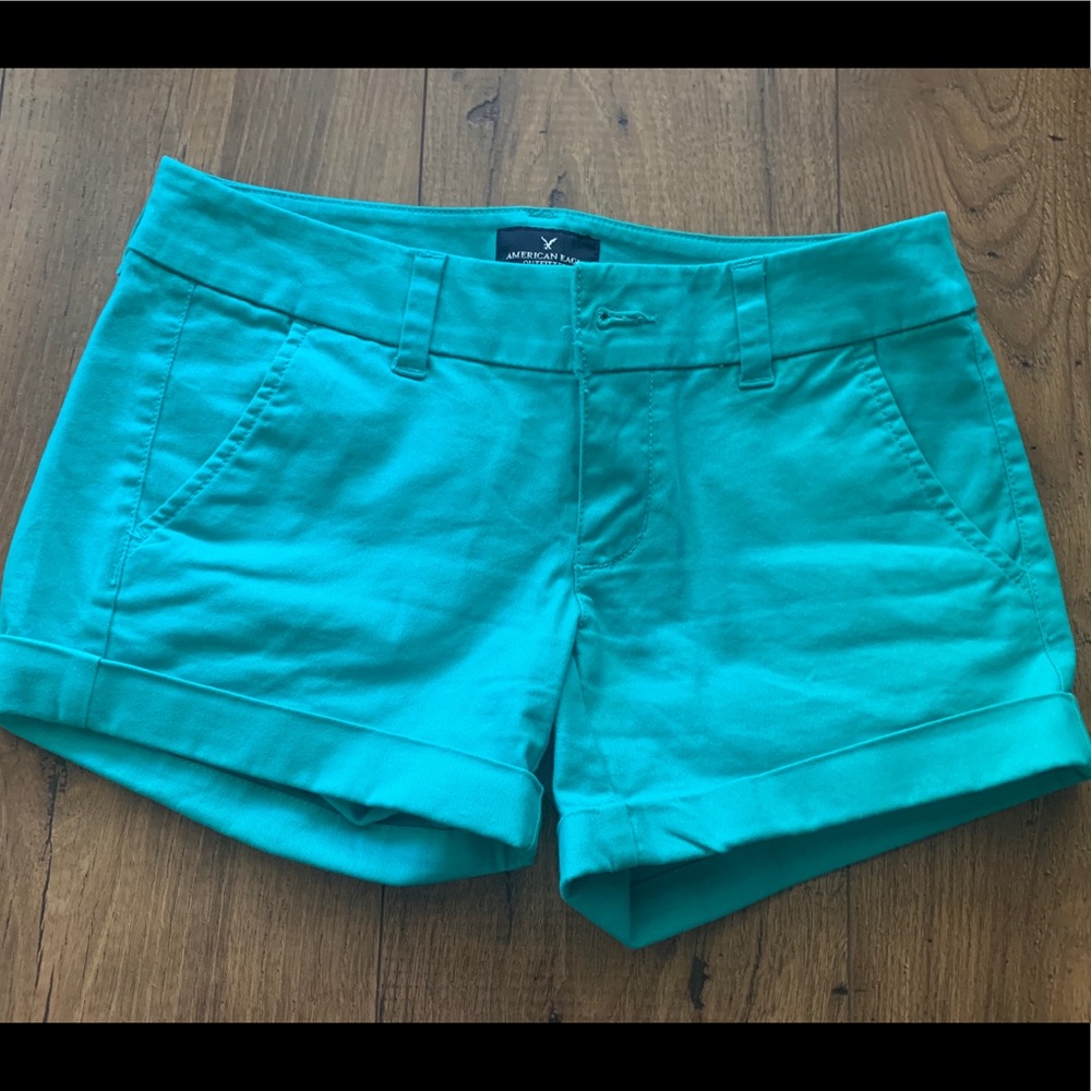 AE blue shorts